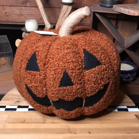 Pottery Barn Cuddly and Cute Spooktastic Jack-O-Lantern Pumpkin Pillow 🎃… - Picture 2 of 16